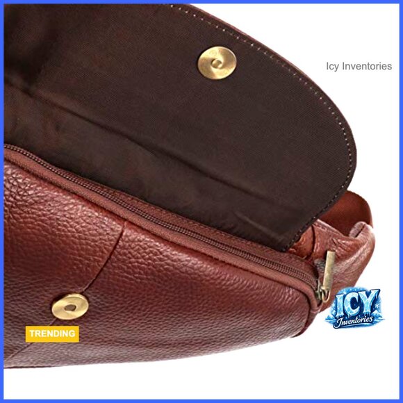 Genuine Leather Sling Backpack Crossbody Daypack Dual Compartment main image 2